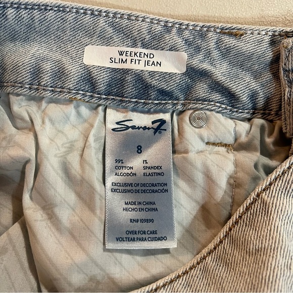 Seven 7 Faded Jeans, Weekend Slim Fit, Size 8 - Picture 4 of 11